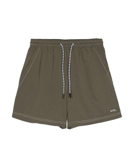 A.P.C. Green Casual Shorts for men
