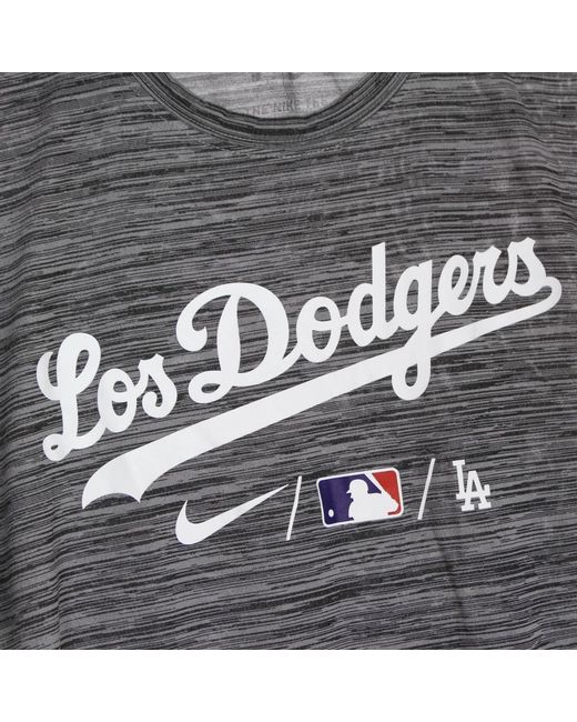 Nike Fitness ,Grijs ,Polyester Dodgers Baseball Oefen Tee City Connect in het Gray voor heren