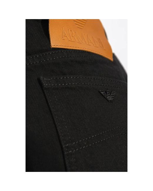 Emporio Armani Black Jeans mit geradem bein