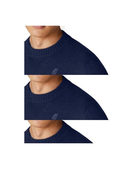 K-Way Blue Round-Neck Knitwear for men