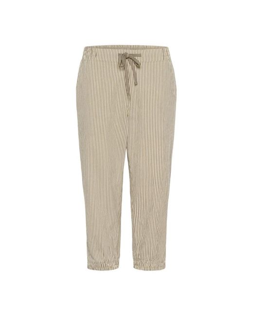Cropped Trousers Kaffe en coloris Natural