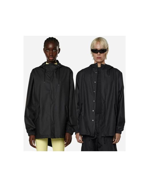 Rains Jassen ,Zwart ,Fishtail Jacket 18010 in het Black voor heren