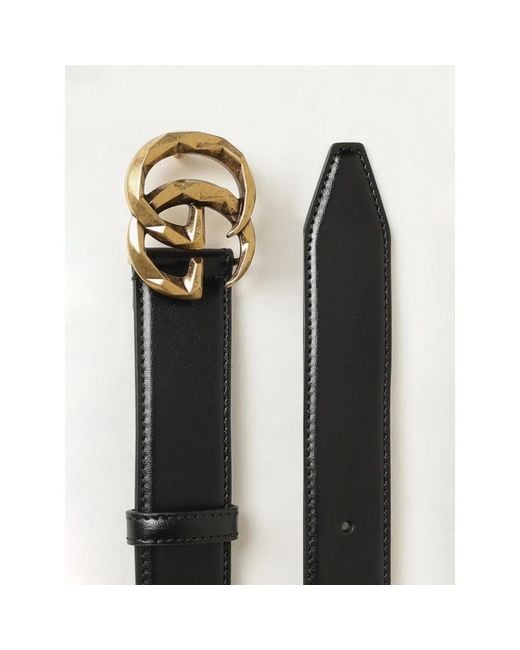 Gucci Ikonic Leder Gürtel Mit Gg-Schnalle in Black für Herren