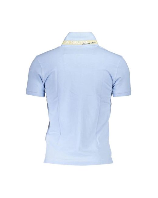 La Martina Slim fit polo shirt mit kontrastdetails in Blue für Herren