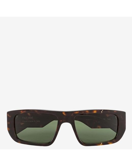 Facehide Accessoires ,Bruin ,Kintsugi Patroon Zonnebril Met Logo in het Black voor heren