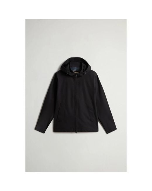 Woolrich Soft Shell Pacific Jacket in het Black voor heren