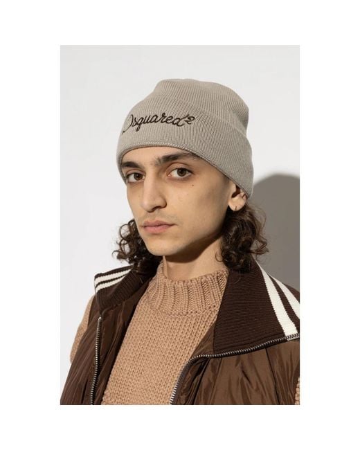 Beanies DSquared² de hombre de color Natural