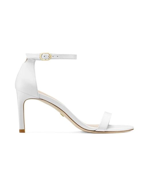 Stuart Weitzman White High Heel Sandals