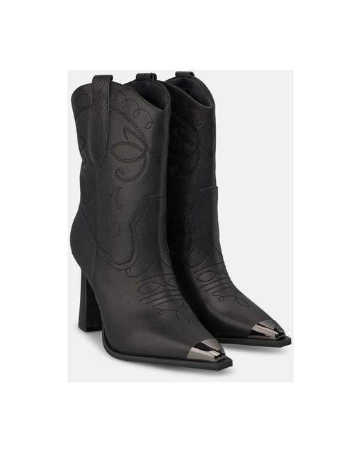 Alma En Pena. Black Cowboy & Biker Boots