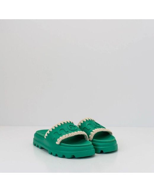 Mou Green Grüne one piece slide sandale