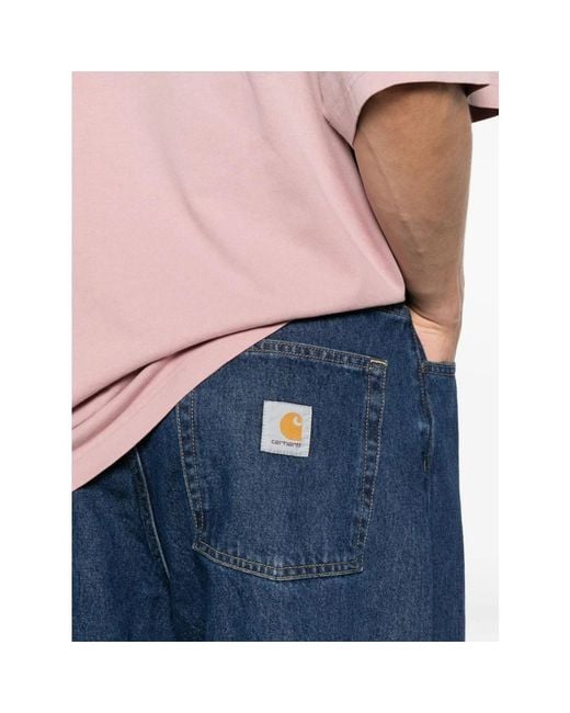 Carhartt Blue Straight Fit Jeans for men