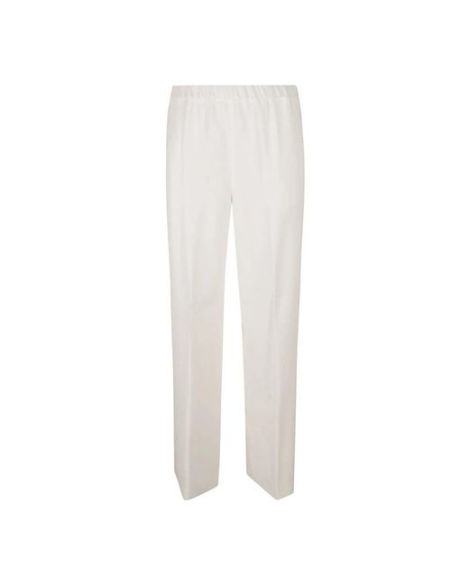 Fabiana Filippi White Straight Trousers