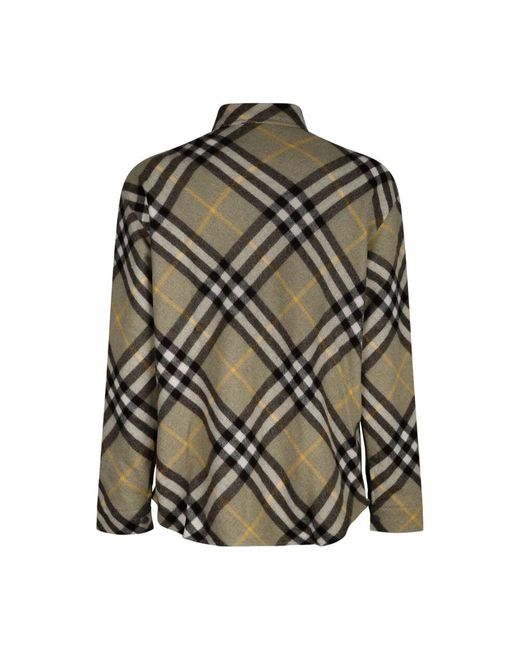 Burberry Karierte Hemdjacke in Green für Herren
