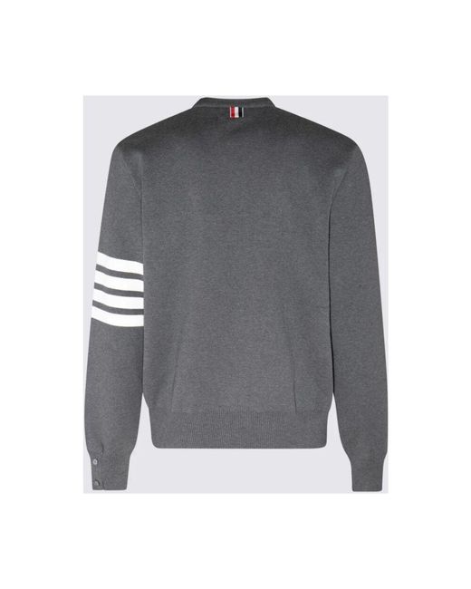 Thom Browne Gestreifter baumwollpullover in Gray für Herren