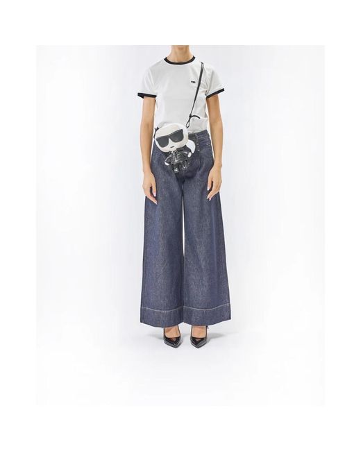 Karl Lagerfeld Blue Cross Body Bags