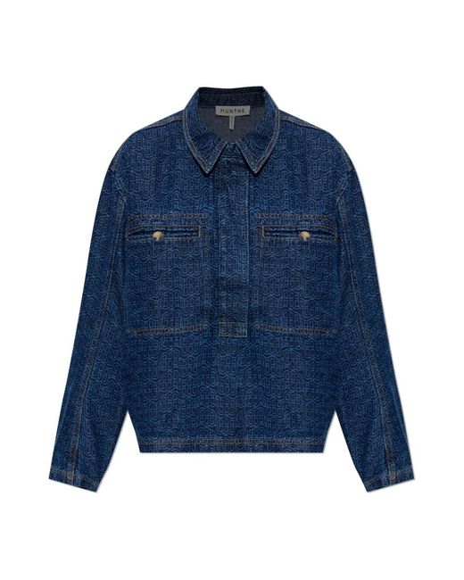 Munthe Ruxa Top in het Blue