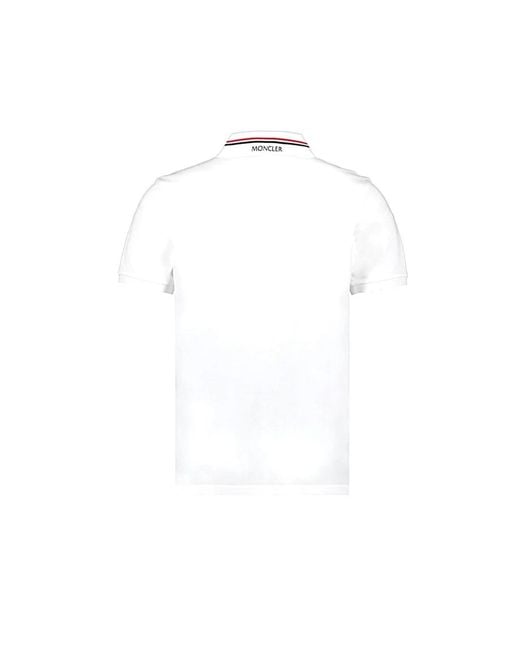 Moncler Tops ,Wit ,Stijlvolle Polo Shirt Voor Mannen in het White voor heren