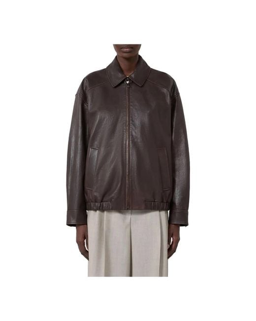 Leather Jackets Weekend by Maxmara de color Brown
