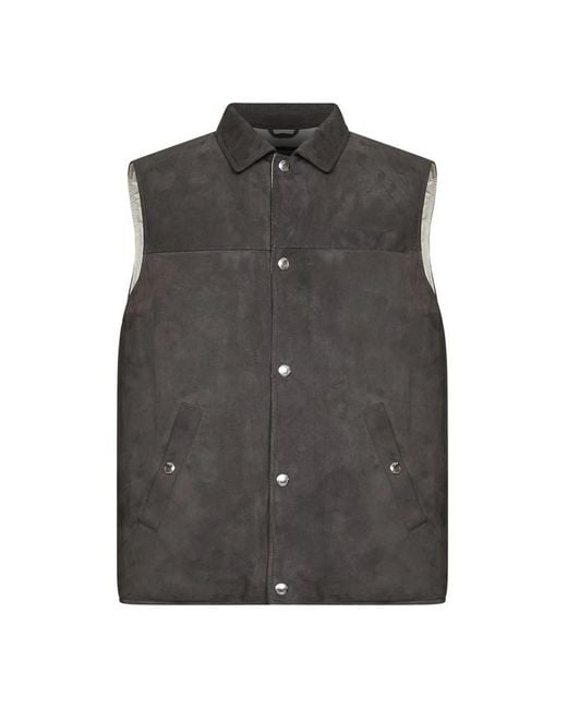 Brunello Cucinelli Gray Waistcoats for men