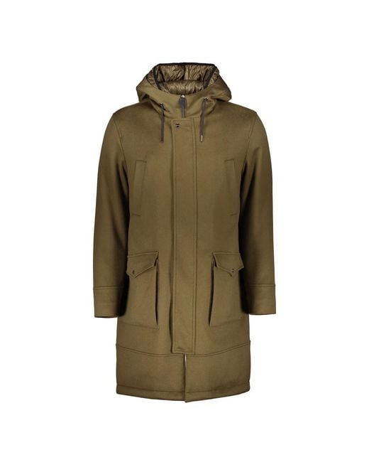 Herno Jassen ,Groen ,Polyester Lange Jas in het Green voor heren