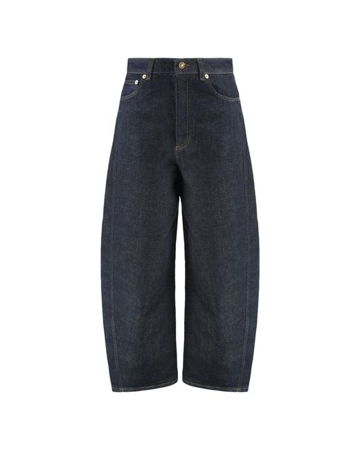 Givenchy Cropped Katoenen Jeans Met Metalen Details in het Blue