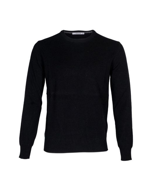 Kangra Round-Neck Knitwear in het Black voor heren