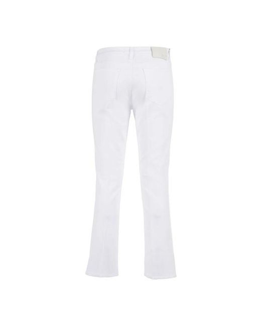 Fay White Bootcut Jeans