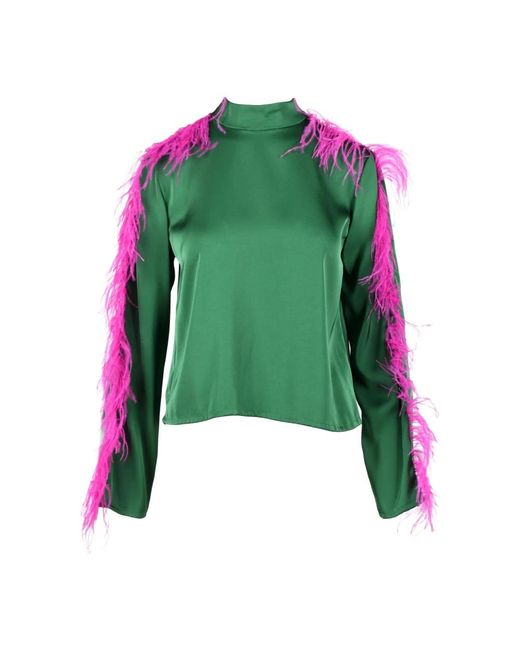 Blouses di WEILI ZHENG in Green