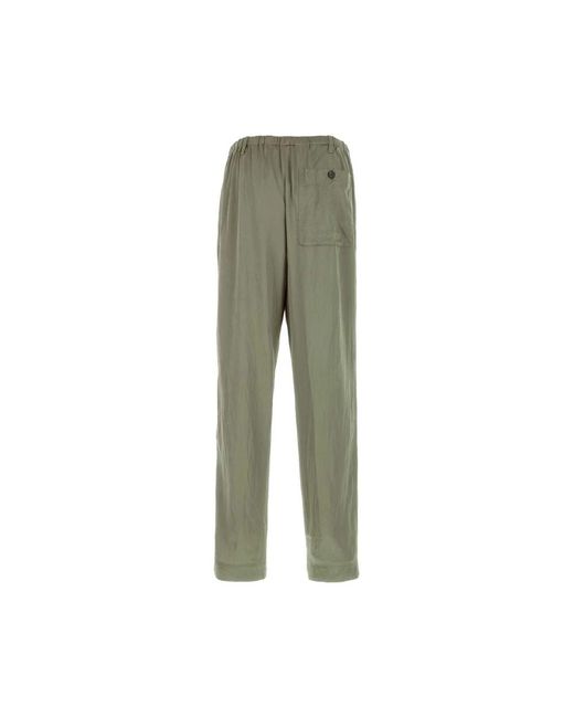 Dries Van Noten Green Straight Trousers for men