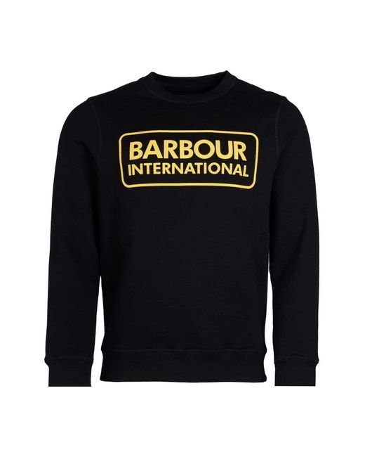 Barbour Hoodies & Sweatvesten ,Zwart ,Katoen Logo Sweatshirt Met Raglanmouwen in het Blue voor heren