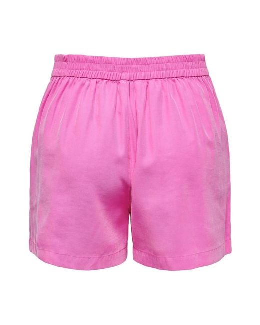 ONLY Pink Viskose bermuda shorts