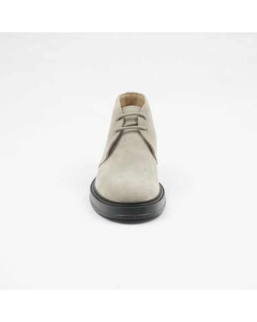 Tod's Gray Lace-Up Boots for men