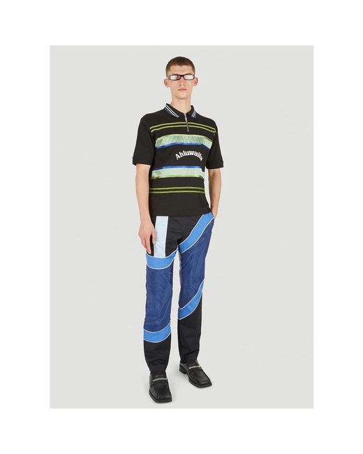 Ahluwalia Blue Straight Trousers for men