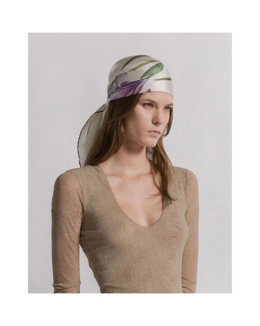 Alberta Ferretti White Silk Scarves