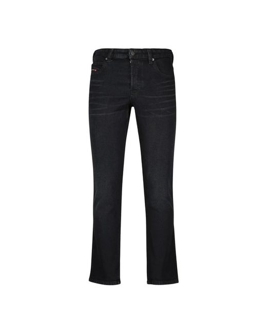 DIESEL Black Straight Fit Jeans for men