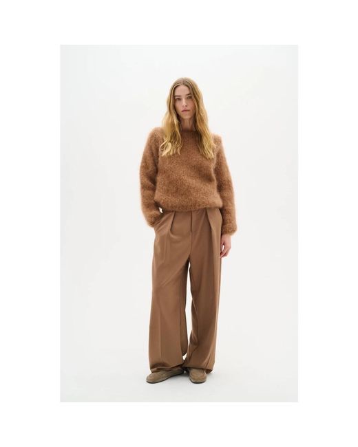 Inwear Brown Round-Neck Knitwear