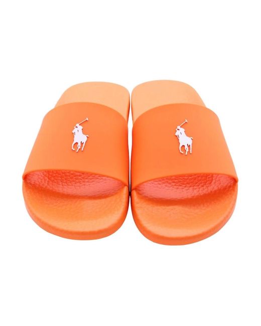 Polo Ralph Lauren Wasbeer sliders in Orange für Herren