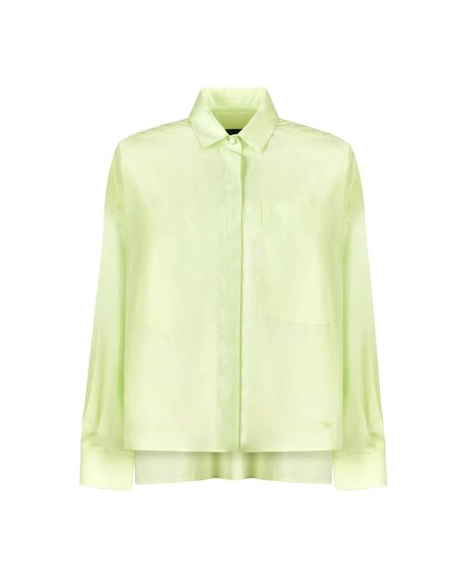Camisa de algodón lima 3d2c64-2n0fz 0510 Emporio Armani de color Green