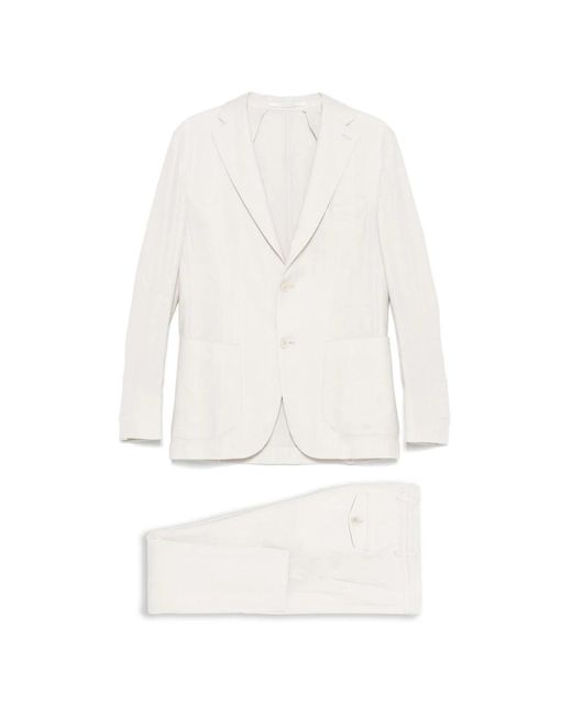 Eleventy White Single Breasted Suits for men
