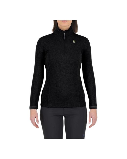 Karpos Truien & Vesten ,Zwart ,Zwarte Half Zip Pizzocco Jas in het Black