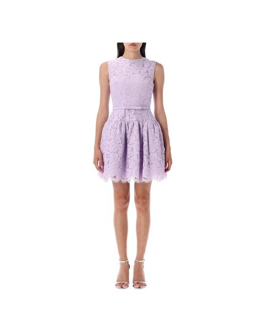 Self-Portrait Purple Short Dresses