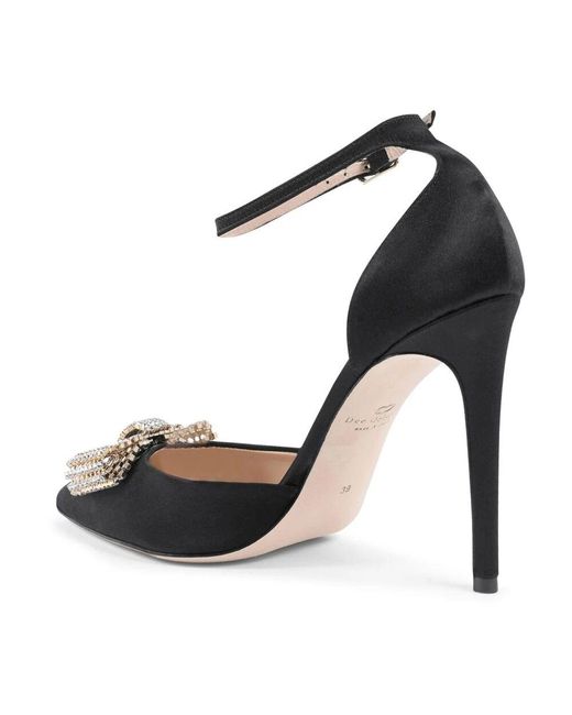 Dee Ocleppo Black Kristallbogen satinpumpe