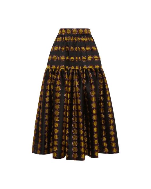 LaDoubleJ Rokken ,Veelkleurig ,Polyester Winter Sun Party Rok in het Brown