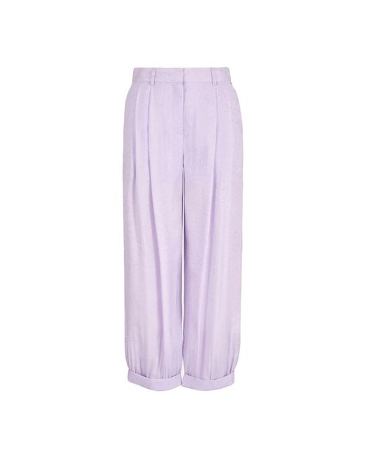 Armani Exchange Purple Wide Trousers