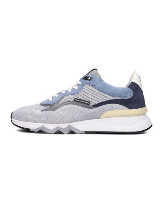 Floris Van Bommel Blaue Low-Top-Sneakers in Blue für Herren