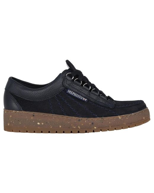 Mephisto Blaue Schnürschuhe in Black für Herren