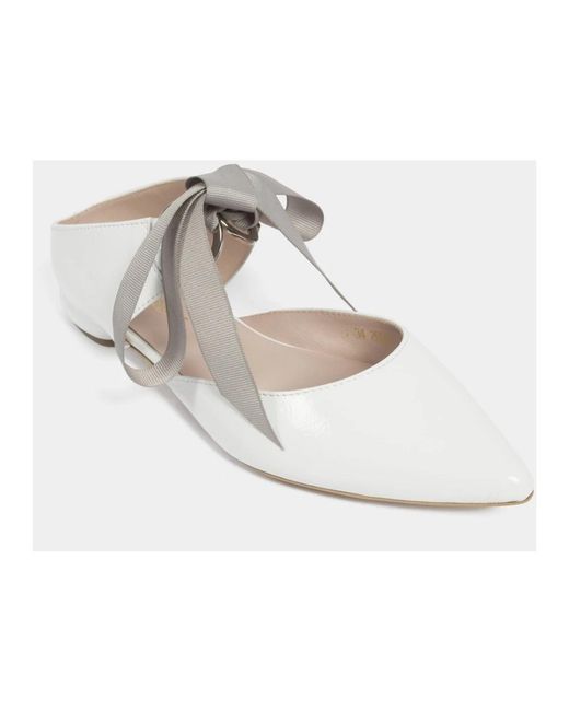 L37 White Einzigartige Mules