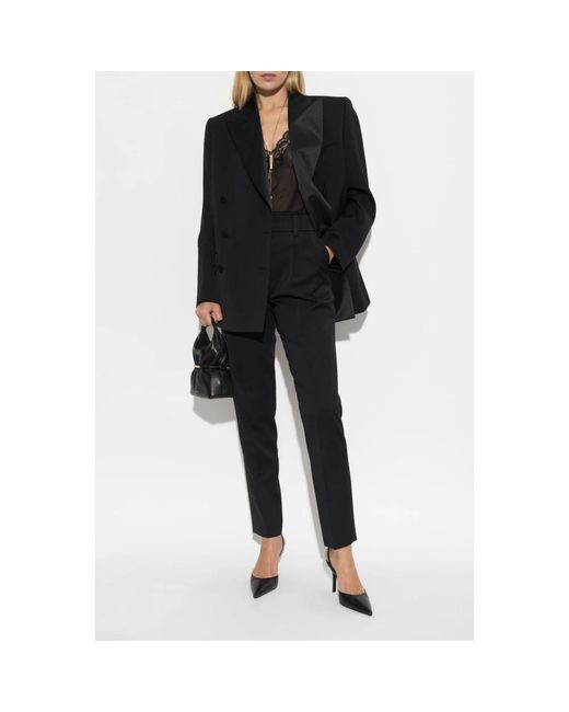 Balmain Wolblazer Met Dubbele Split in het Black