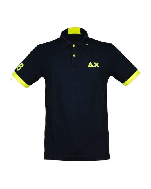 Sun 68 Black Polo Shirts for men