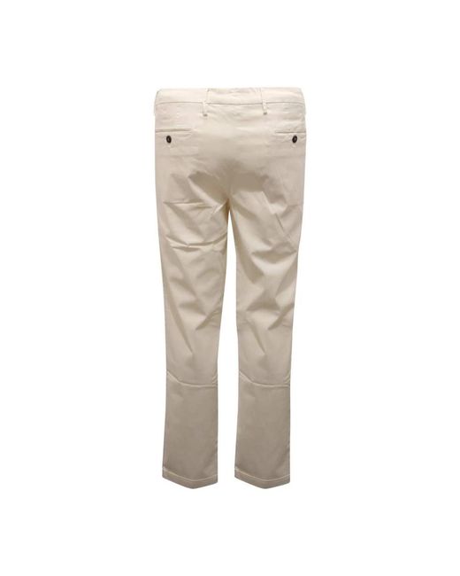 Michael Coal Natural Straight Trousers for men